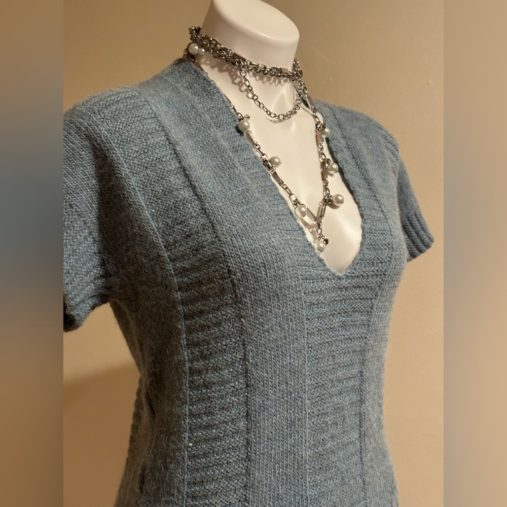 Linea Maglia Alpaca Blend Sweater in Colbalt Blue SZ M Made In Italy - Picture 2 of 9